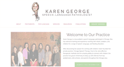 Desktop Screenshot of karengeorgespeechtherapy.com